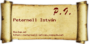 Peternell István névjegykártya